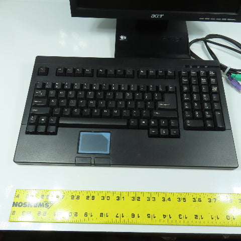 Acer V173B 17" LCD Monitor 100-240VAC W/ Adesso ACK-730PB Keyboard & Cables