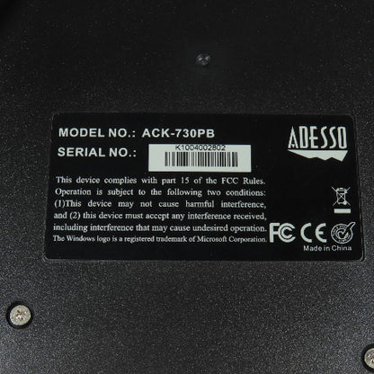 Acer V173B 17" LCD Monitor 100-240VAC W/ Adesso ACK-730PB Keyboard & Cables