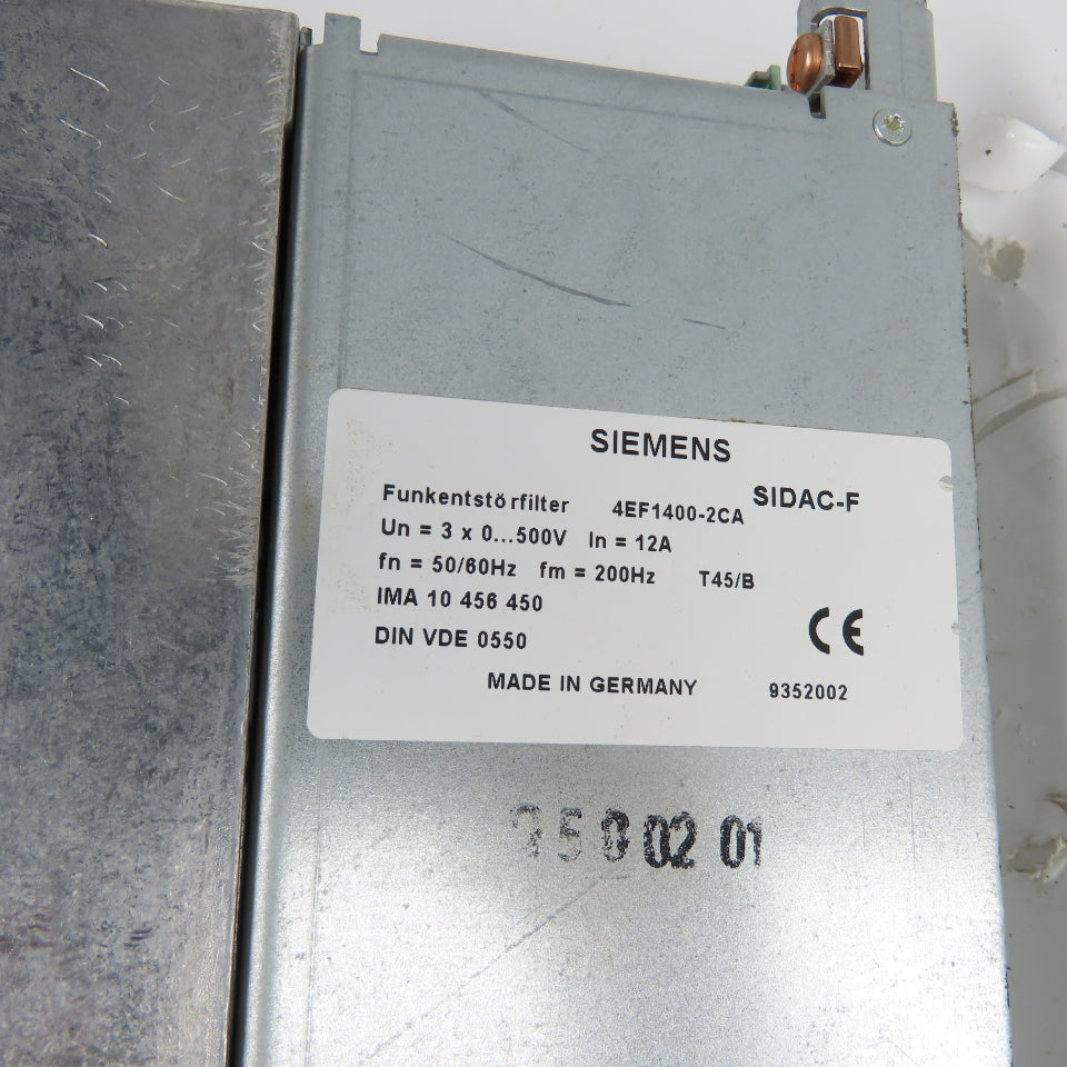 KEB 09.F4.C1D-4M00/1.4 Combivert Inverter Drive 2.8KW 3Ph W/Siemens 4EF1400-2CA