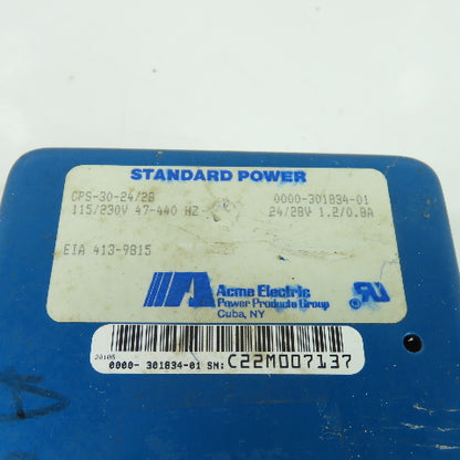Standard Power CPS-30-24/28 Acme Power Supply 115/230V 47-440Hz