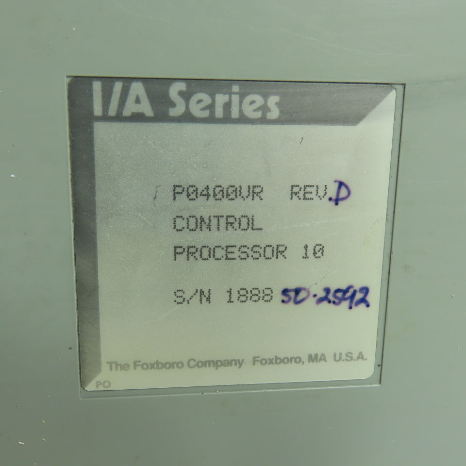 Foxboro P0400VR Rev D I/A Series Control Processor 10
