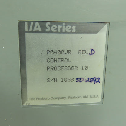 Foxboro P0400VR Rev D I/A Series Control Processor 10