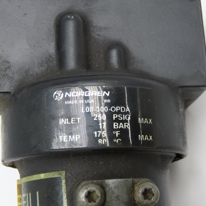 Norgren L08-300-OPDA 3/8" NPT Compressed Air Mist Lubricator 250PSI