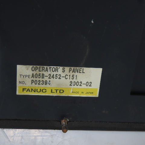 Fanuc A05B-2452-C151 Operator Control Panel E-Stop A20B-1007-0850