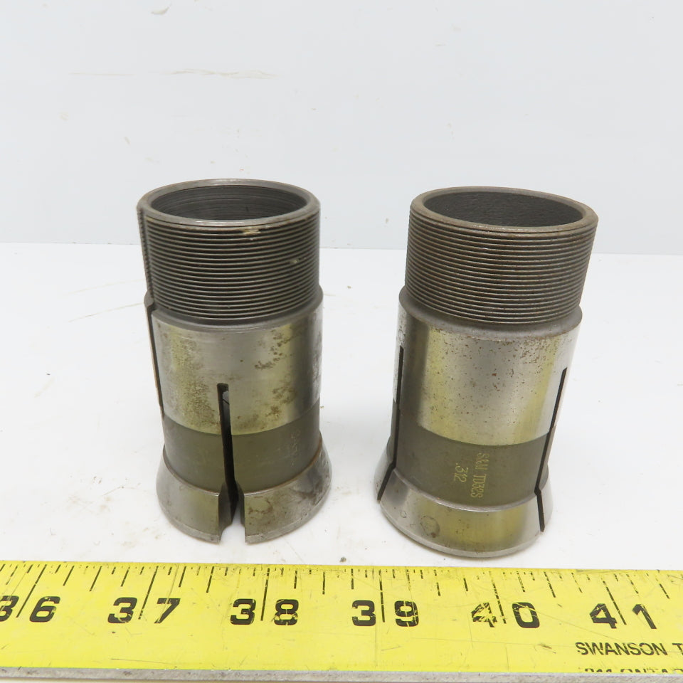 S & M TD32S Precision Smooth Collet .093XP .312 Lot of 2