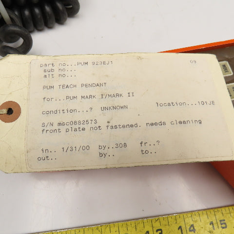 Condec Unimation 923EJ1 Teach Pendant