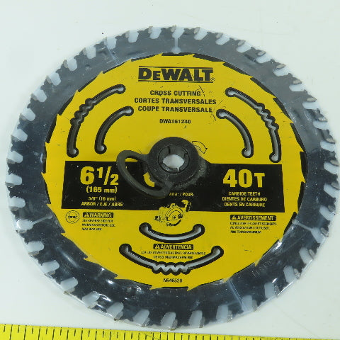 Dewalt DWA161224 24T & 40T Circular Saw Blades 6-1/2" OD 5/8" Arbor Lot Of 2