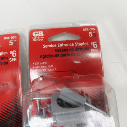 Gardner Bender GSE-505 #6 Service Entrance Staples 2 Packs of 5 Each