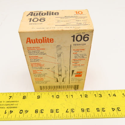 Autolite No. 106 Factory Sealed Spark Plug Resistor Lot Of 10