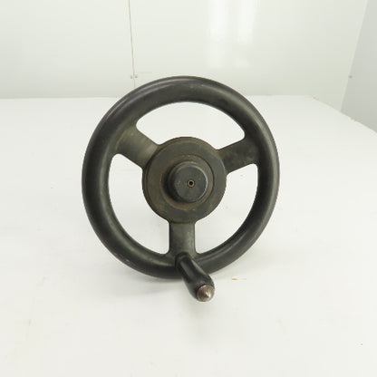 9.5" Machine Advance Hand Crank Hand Wheel 1/2" / 3/4" x 12" L Shaft
