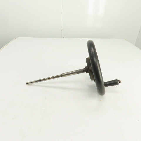 9.5" Machine Advance Hand Crank Hand Wheel 1/2" / 3/4" x 12" L Shaft