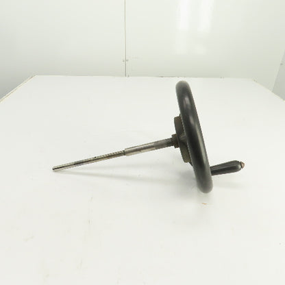 9.5" Machine Advance Hand Crank Hand Wheel 1/2" / 3/4" x 12" L Shaft