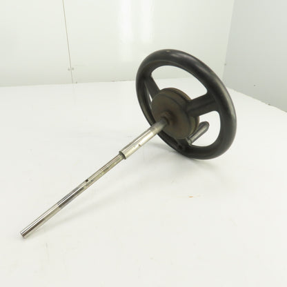 9.5" Machine Advance Hand Crank Hand Wheel 1/2" / 3/4" x 12" L Shaft
