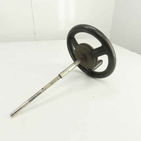9.5" Machine Advance Hand Crank Hand Wheel 1/2" / 3/4" x 12" L Shaft