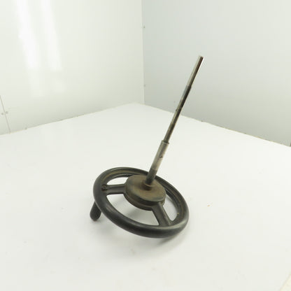 9.5" Machine Advance Hand Crank Hand Wheel 1/2" / 3/4" x 12" L Shaft