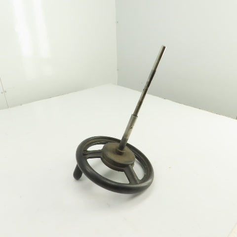 9.5" Machine Advance Hand Crank Hand Wheel 1/2" / 3/4" x 12" L Shaft
