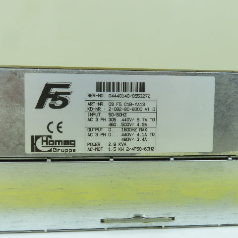 Homag 09.F5.C1B-YA13 F5 0-1600HZ Drive Unit 305-500V Input
