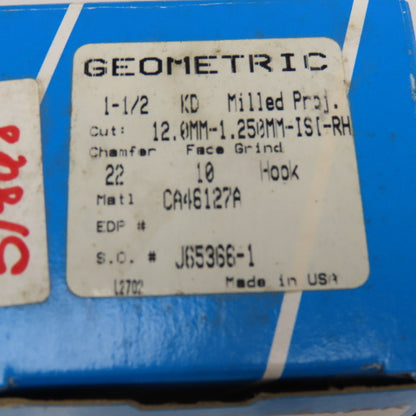 Greenfield Geometric 12.0mm-1.250mm Right Hand Thread Chaser Die Set Of 4