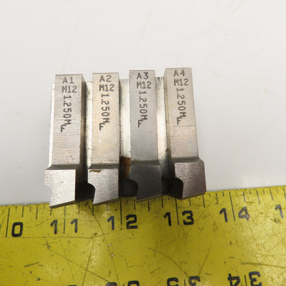 Greenfield Geometric 12.0mm-1.250mm Right Hand Thread Chaser Die Set Of 4