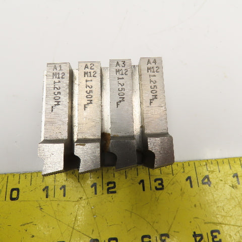 Greenfield Geometric 12.0mm-1.250mm Right Hand Thread Chaser Die Set Of 4