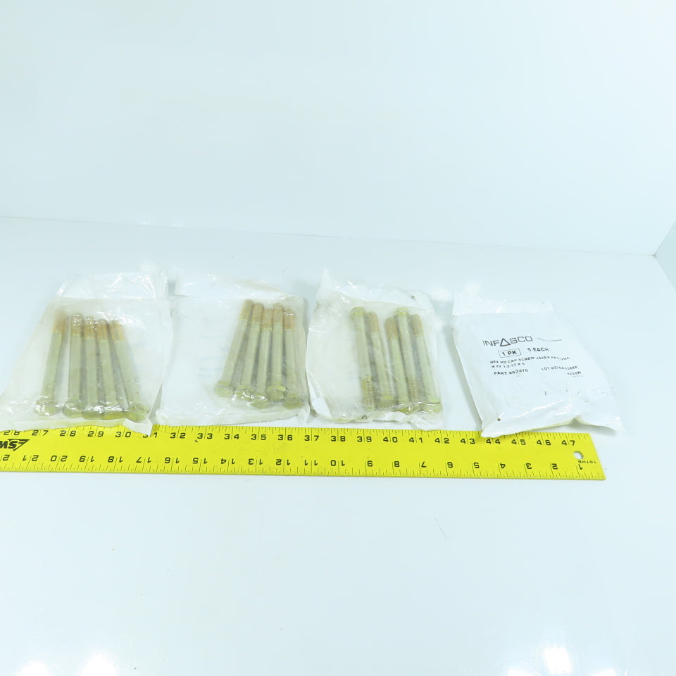 Infasco 62470 J429-8 Hex Head Cap Screw 1/2"-13 x 5" UNC Lot Of 20