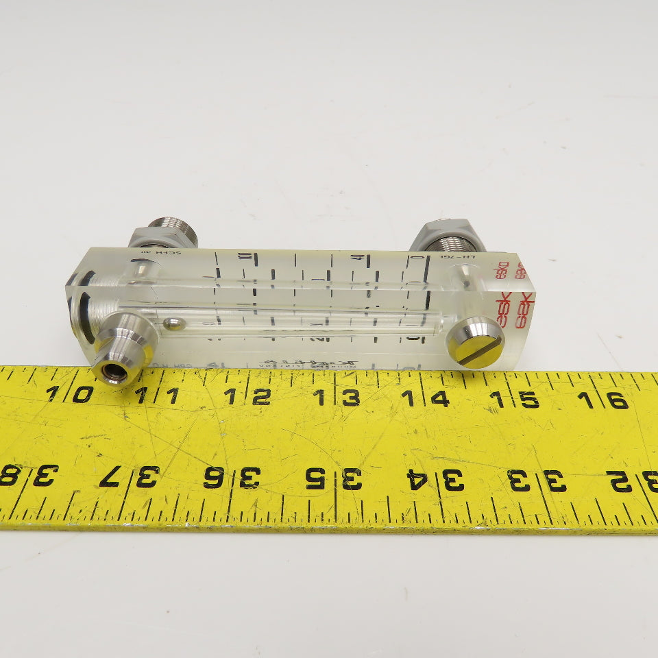 Kytola OY LH-7GL Flow Meter 0-40 GPH Water 0-100SCFH Air 3/4-20 UNEF
