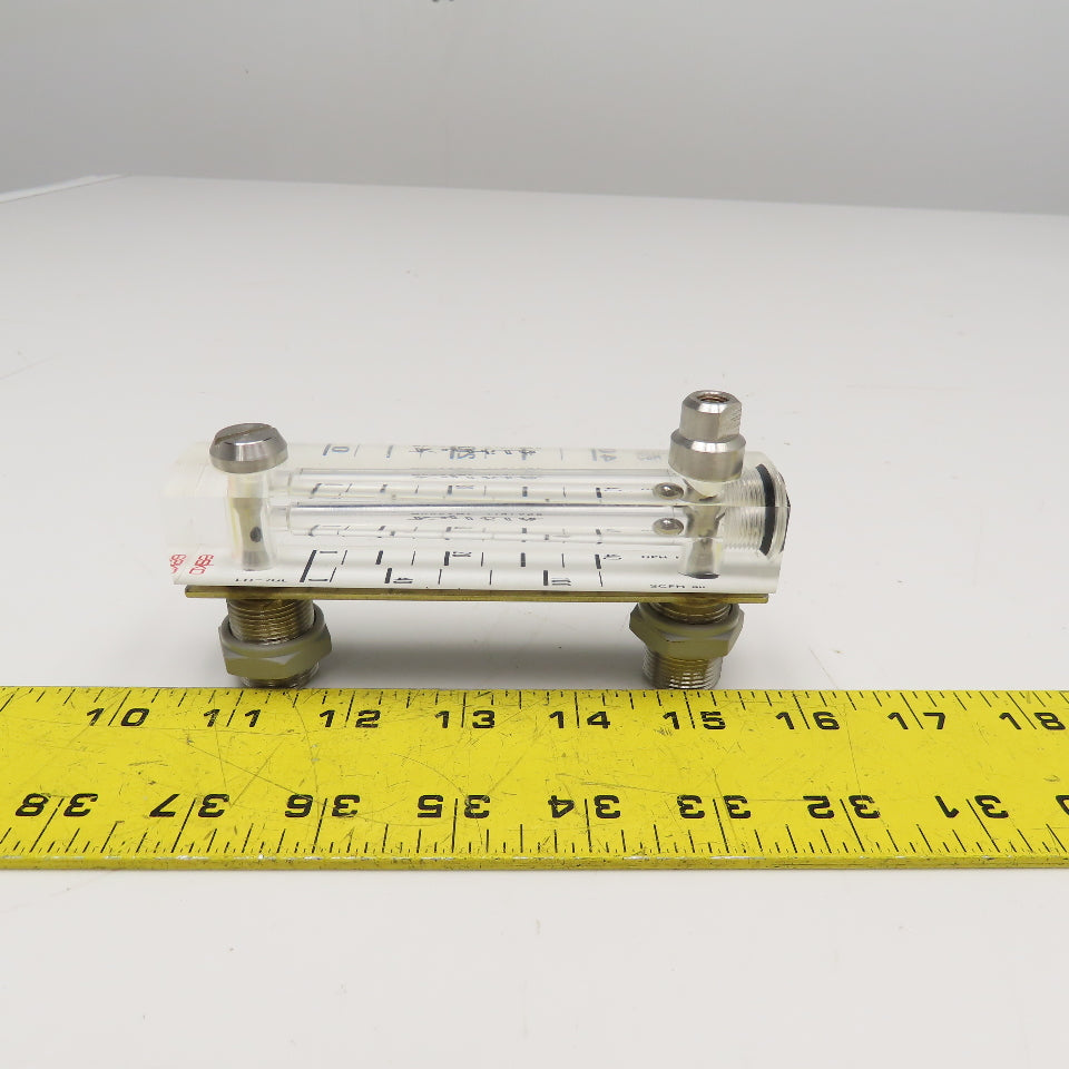 Kytola OY LH-7GL Flow Meter 0-40 GPH Water 0-100SCFH Air 3/4-20 UNEF