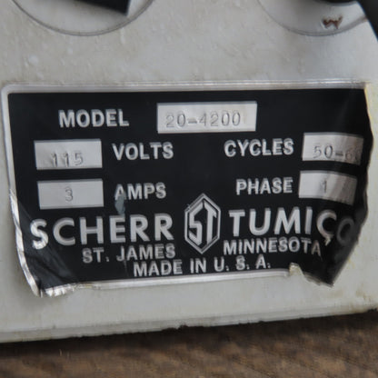 Scherr Tumico 20-4200 Optical Comparator 115V 1Ph 3A 50-60 Cycles