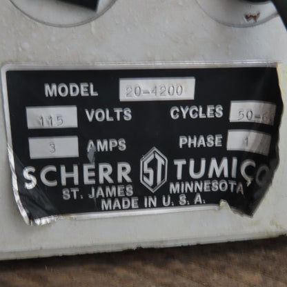 Scherr Tumico 20-4200 Optical Comparator 115V 1Ph 3A 50-60 Cycles