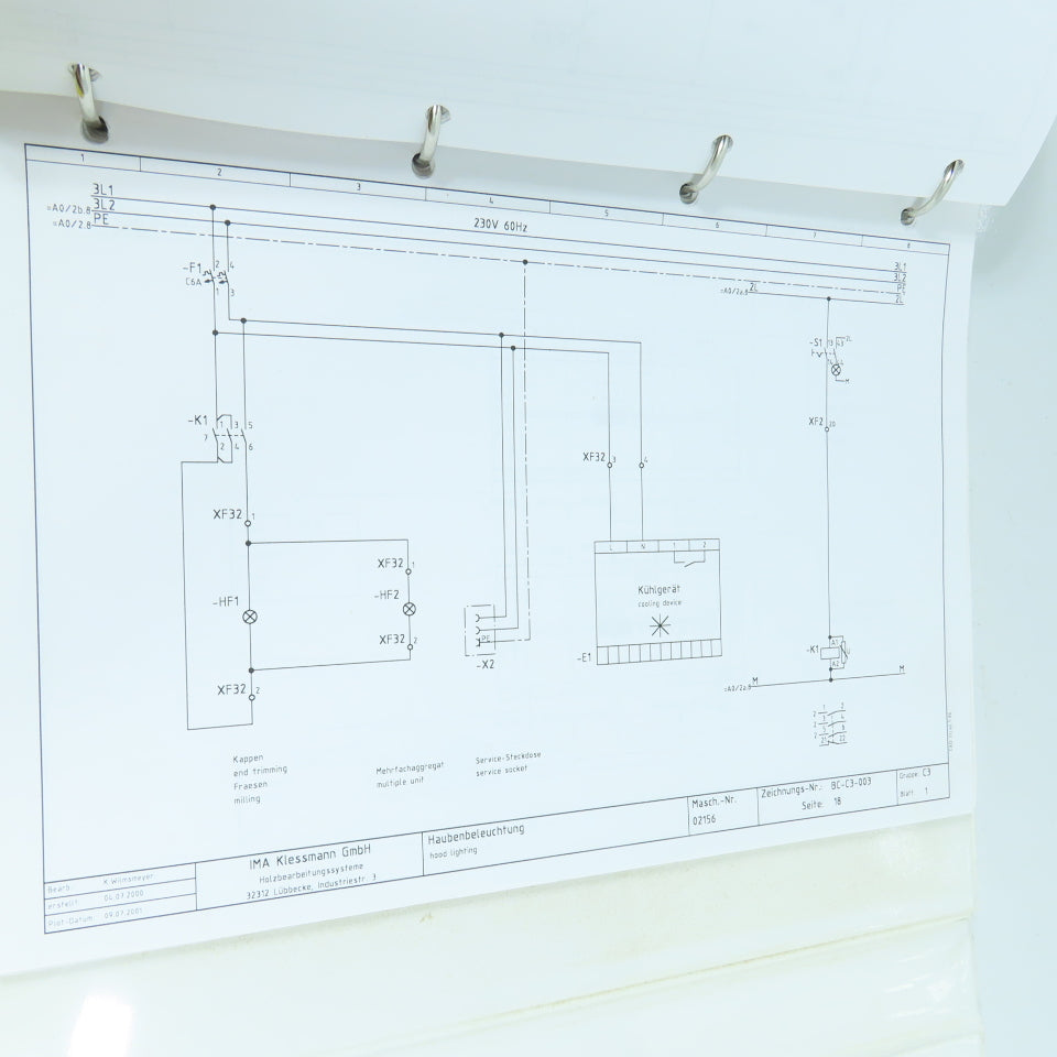 IMA Advantage 5620 Edgebander Electrical Documentation