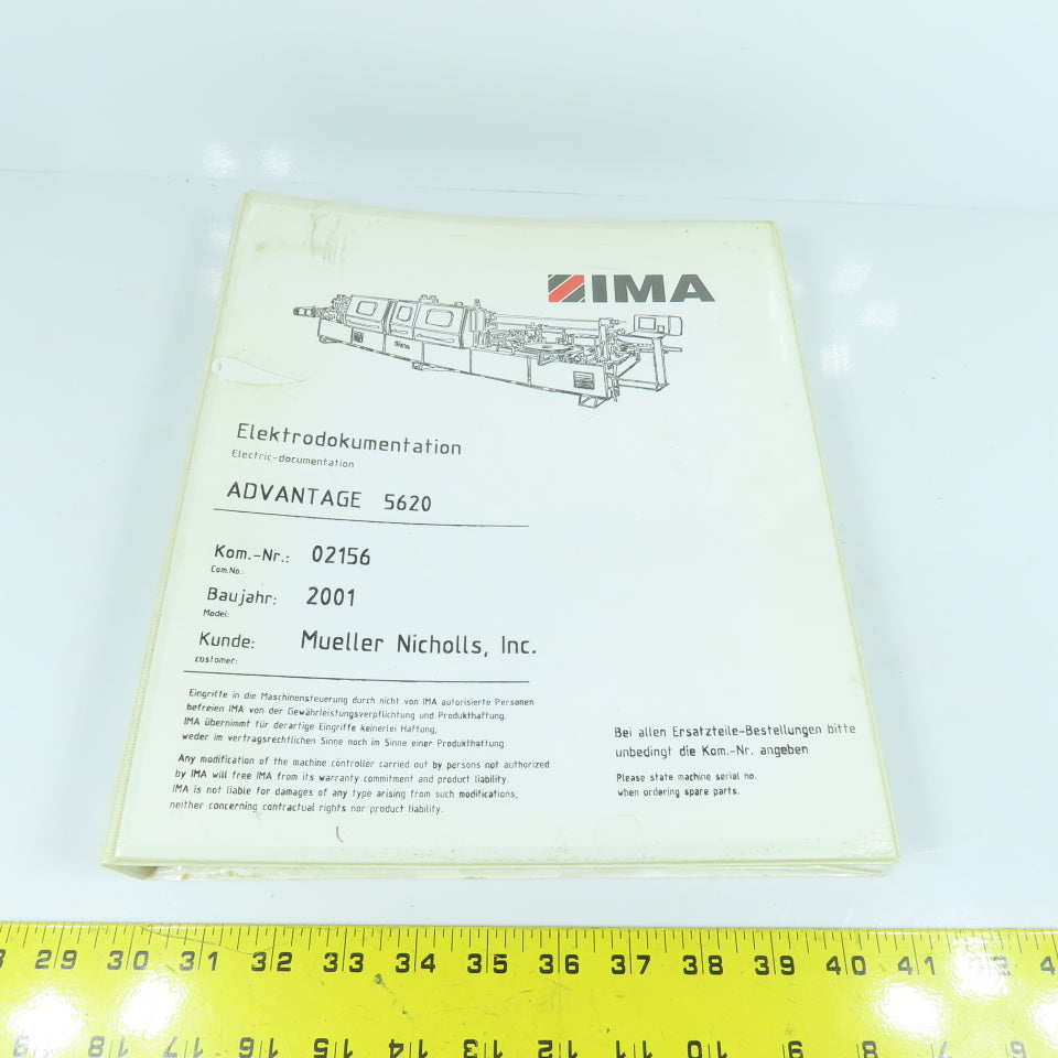 IMA Advantage 5620 Edgebander Electrical Documentation