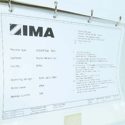 IMA Advantage 5620 Edgebander Electrical Documentation W/ 3 Floppy Discs