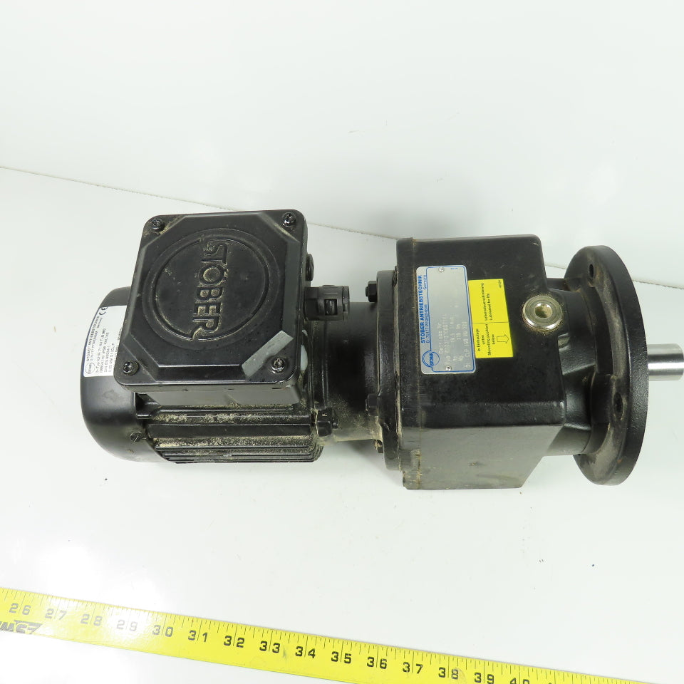 Stober C102F0700D71K4 70.7:1 Ratio Gear Motor 19.5RPM Output 220-480V 3Ph 0.25KW