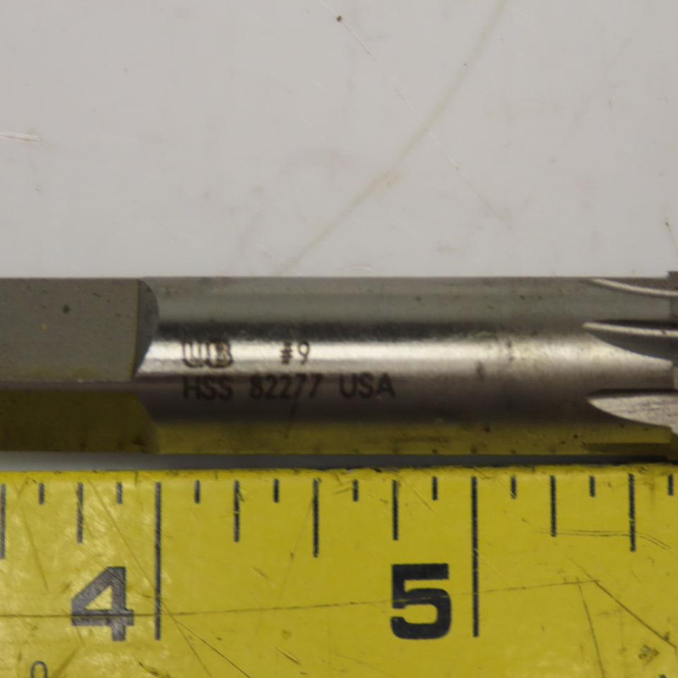 Union Butterfield #9 Straight Flute Tapered Pin Reamer 9/16 Shank 8-5/16" OAL