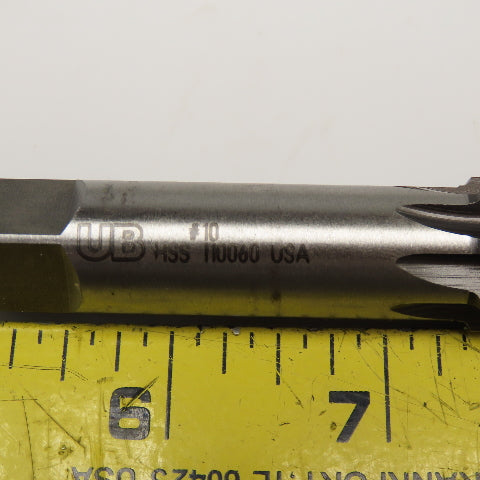 Union Butterfield #10 Straight Flute Tapered Pin Reamer 5/8 Shank 9-5/16" OAL