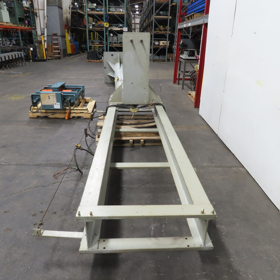 3 Ton Floor Mount Double Beam Jib Crane 10' Swing 70" Travel W/3Ton 3Ph Hoist