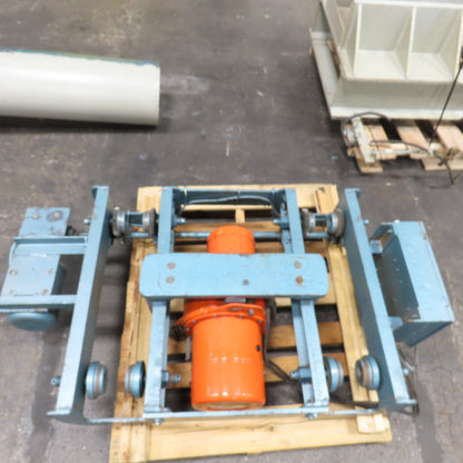 3 Ton Floor Mount Double Beam Jib Crane 10' Swing 70" Travel W/3Ton 3Ph Hoist