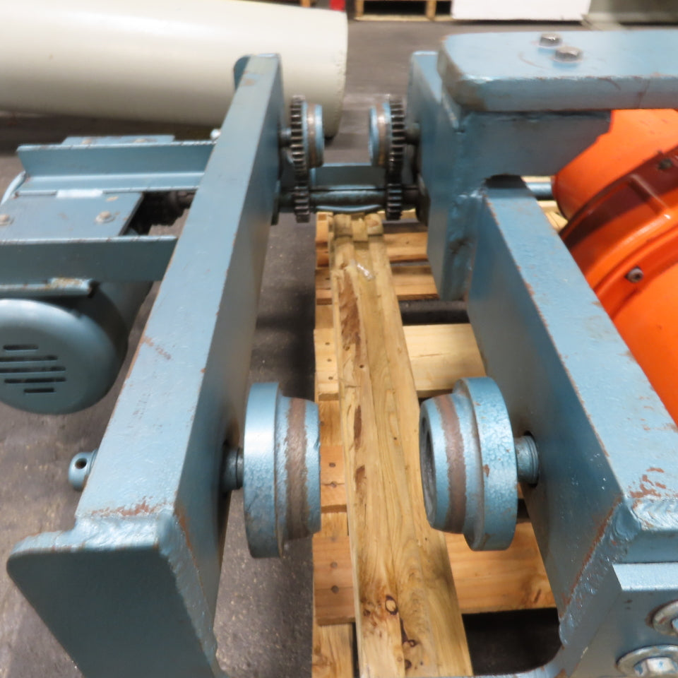 3 Ton Floor Mount Double Beam Jib Crane 10' Swing 70" Travel W/3Ton 3Ph Hoist