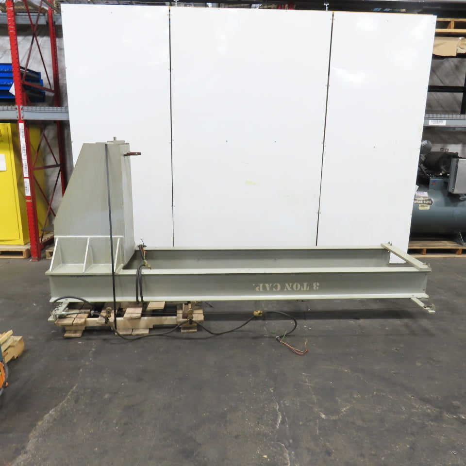 3 Ton Floor Mount Double Beam Jib Crane 10' Swing 70" Travel W/3Ton 3Ph Hoist