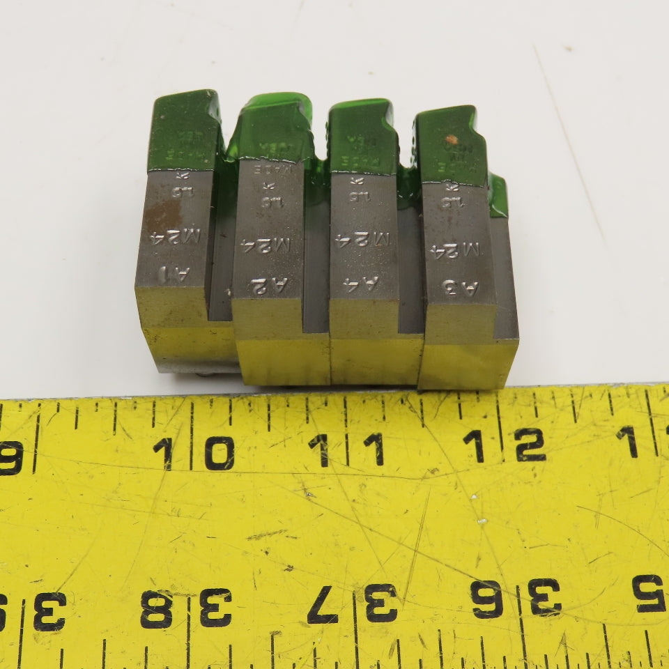 Quality Chaser Company M24 x 1.5 Regular 1-1/2KD 15 Hook Thread Chaser 45° Set/4