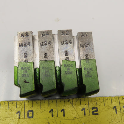 Quality Chaser Company M24 x 2.0 Regular 1-1/2KD 15 Hook Thread Chaser 45° Set/4