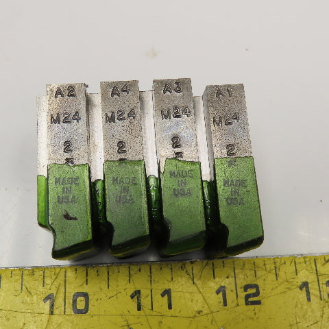 Quality Chaser Company M24 x 2.0 Regular 1-1/2KD 15 Hook Thread Chaser 45° Set/4