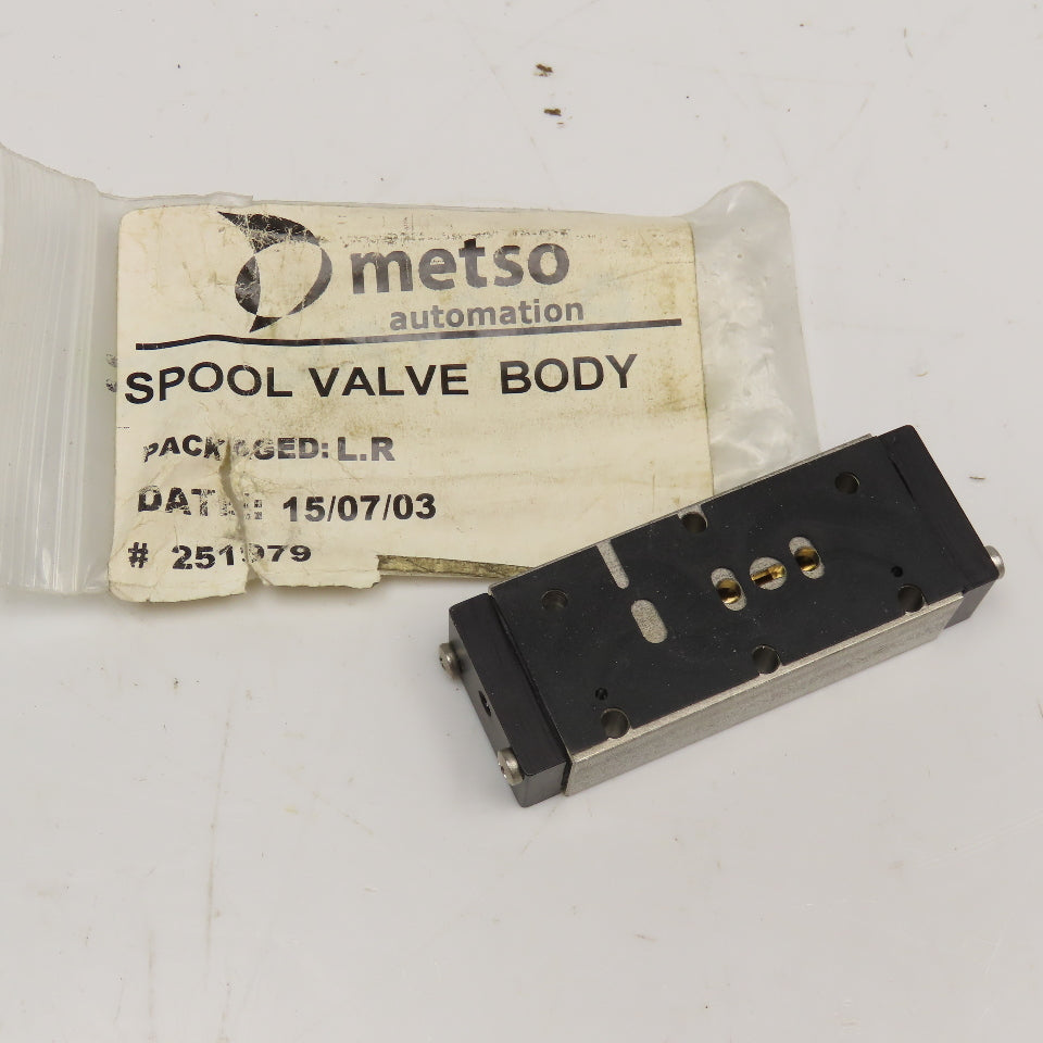 Metso 251979 Spool Valve Body