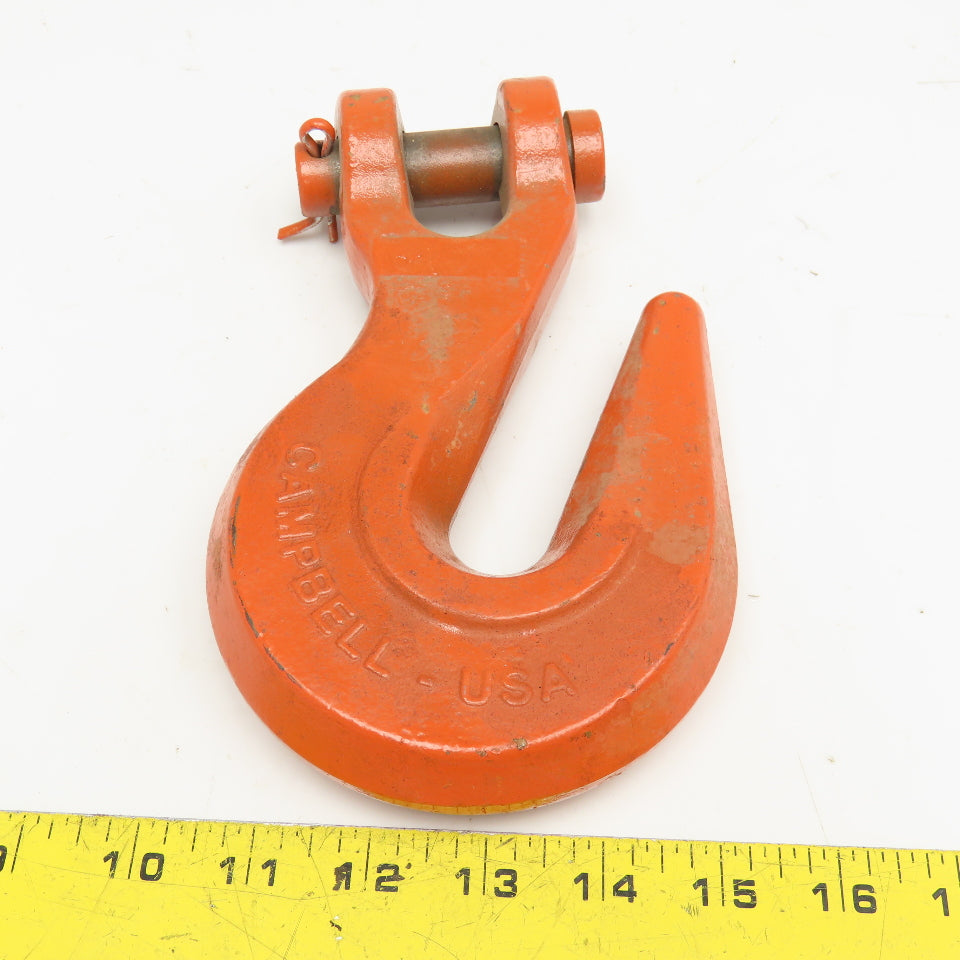 Campbell 3/4" Alloy Clevis Grab Hook 15/16" Pin 13/16" Throat 28300lb Cap.
