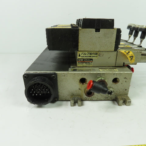 SMC NARBF2000-P 6 Slot Pneumatic Interface Regulator Manifold Bank 120PSI W/Gage
