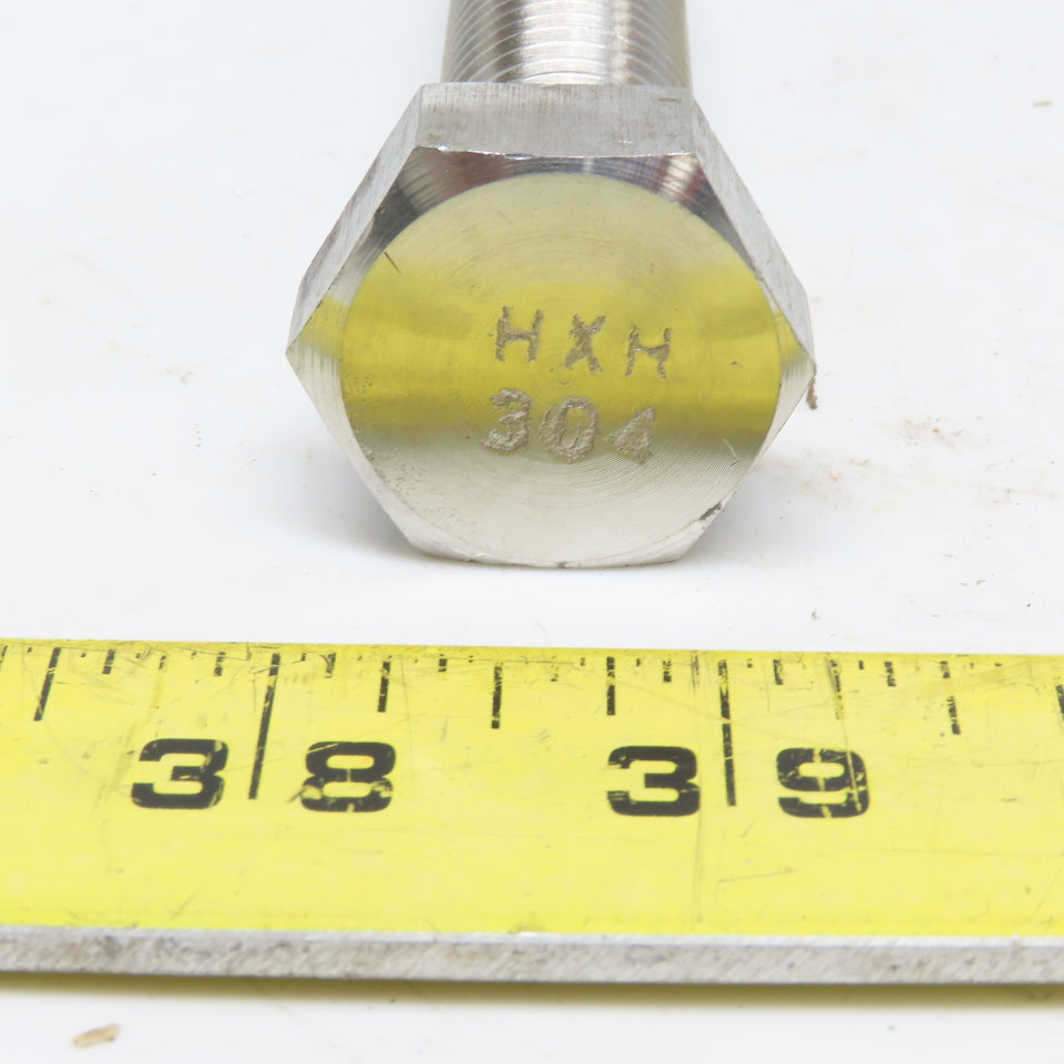 Hex Head Bolt 3/4-10 x 10" Full Thread Type 304 Stainless