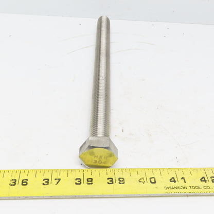 Hex Head Bolt 3/4-10 x 10" Full Thread Type 304 Stainless
