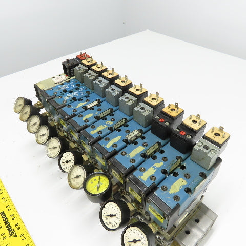 Rexroth Pneumatic 10-Valve Manifold Assy (3)GS10061-2440 (4)GS10061-3640 Compare