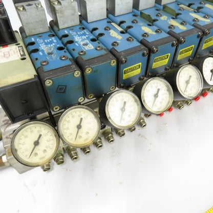 Rexroth Pneumatic 10-Valve Manifold Assy (3)GS10061-2440 (4)GS10061-3640 Compare