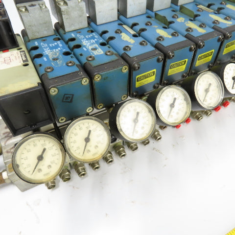 Rexroth Pneumatic 10-Valve Manifold Assy (3)GS10061-2440 (4)GS10061-3640 Compare